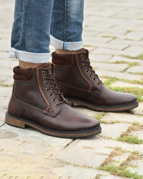 Round toe cheap lace up boots