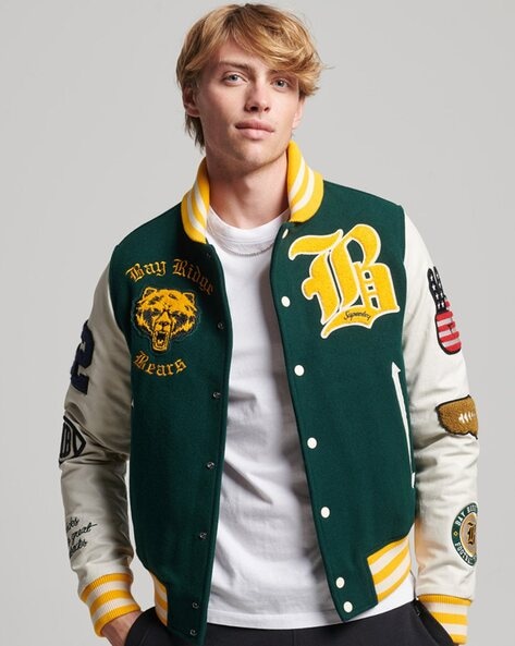 Vintage varsity 2025 bomber jacket