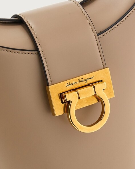 Buy Ferragamo Trifolio Shoulder Bag | BROWN Color Women | AJIO LUXE