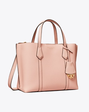 Buy Tory Burch Perry Small Triple-Compartment Tote Bag | Pink Color Women |  AJIO LUXE