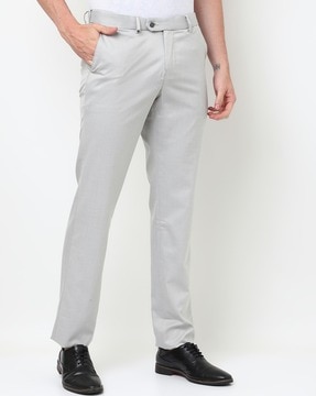 Buy Dark Grey Trousers & Pants for Men by MONTE BIANCO Online
