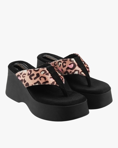 Leopard flatforms hot sale