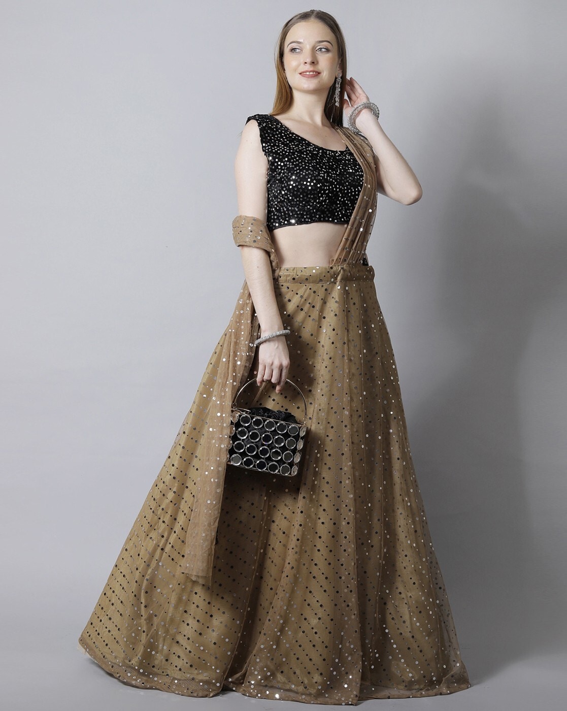 Buy Golden Ishq Malang Blouse with Lehenga and Dupatta for Women Online @  Tata CLiQ Luxury