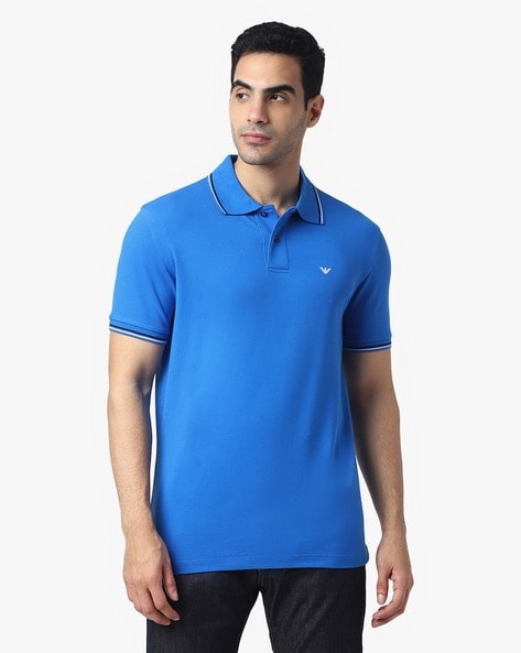 Polo Shirt EMPORIO ARMANI Men color Blue