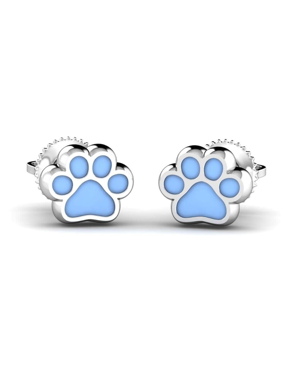 Dog Stud Earrings Sterling Silver Handcrafted