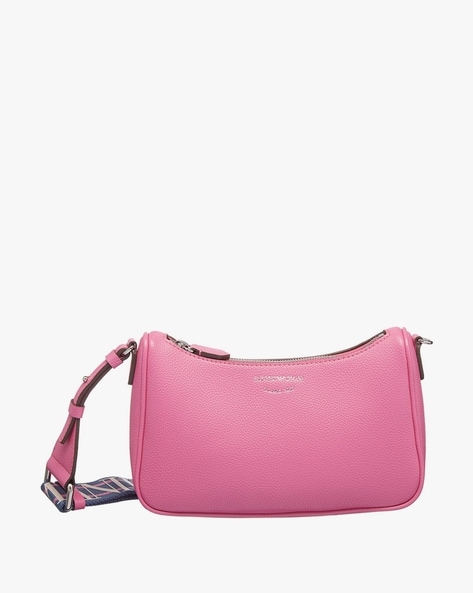 Buy EMPORIO ARMANI Lilly Baguette Bag with Logo Detail | Pink Color Women |  AJIO LUXE