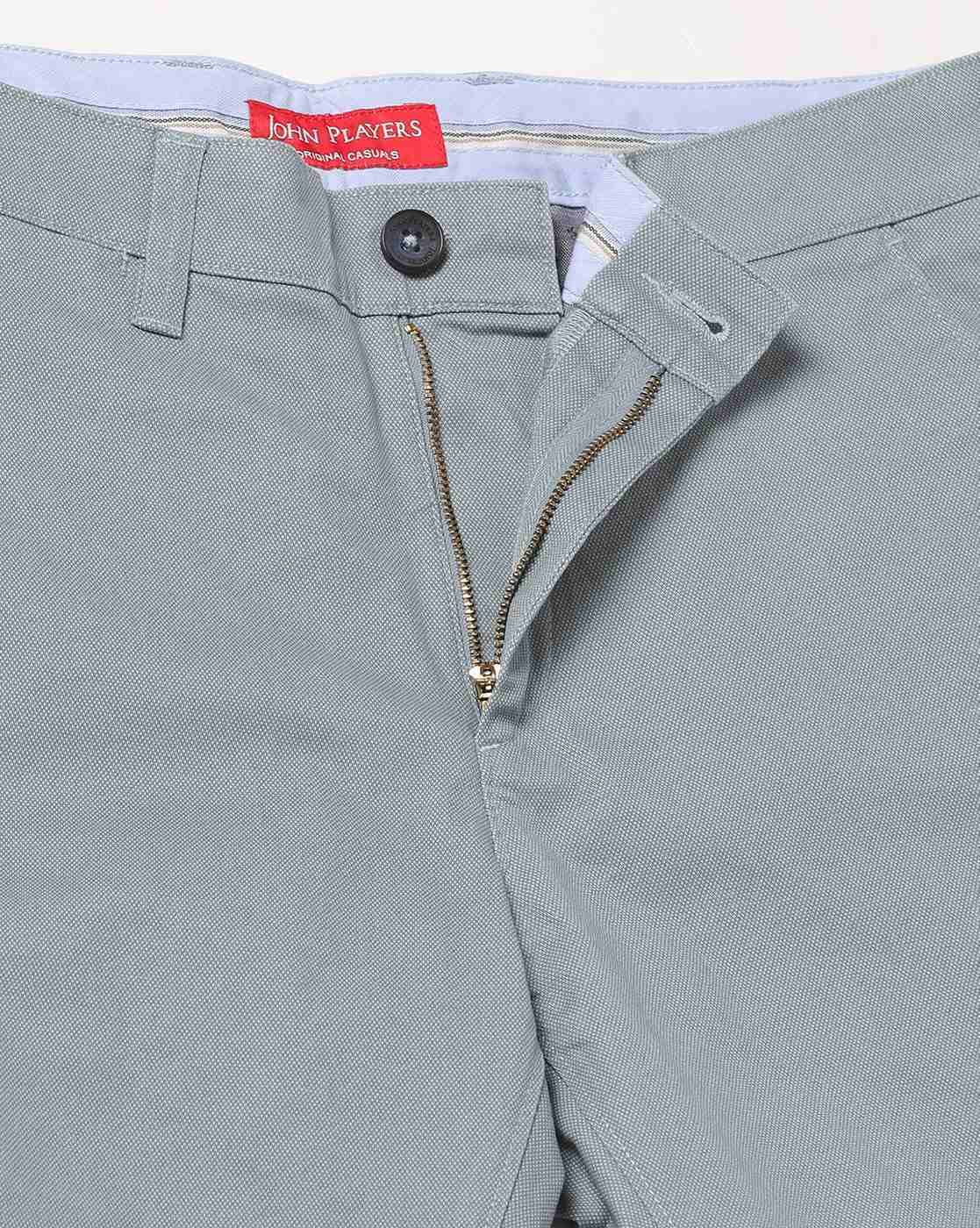 Buy John Players Men Blue Slim Fit Printed Casual Trousers - Trousers for  Men 2043272 | Myntra
