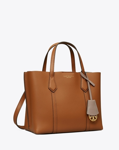 Buy Tory Burch Perry Small Triple Compartment Tote | Brown Color Women |  AJIO LUXE
