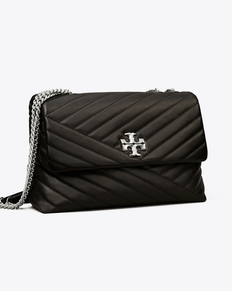 Leather handbag Tory Burch Black in Leather - 42104342