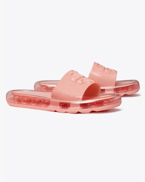 Buy Tory Burch Bubble Jelly Slides | Pink Color Women | AJIO LUXE