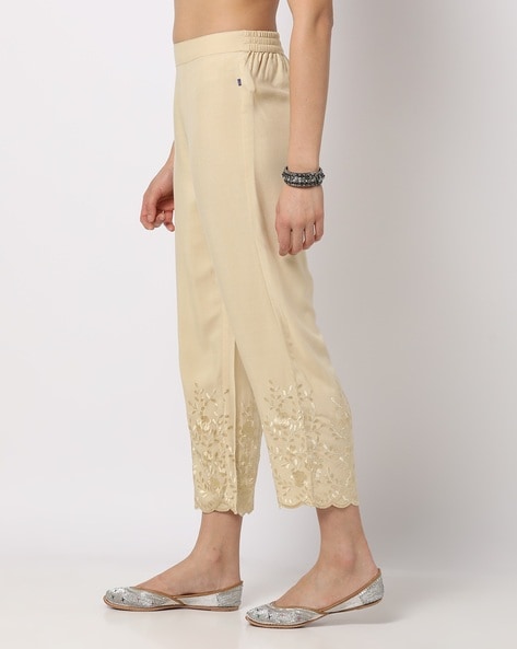 Buy White Straight Pant,cigarette White Trousers, Formal Bottom,pakistani  Pant, Indian Pants for Women Online in India - Etsy