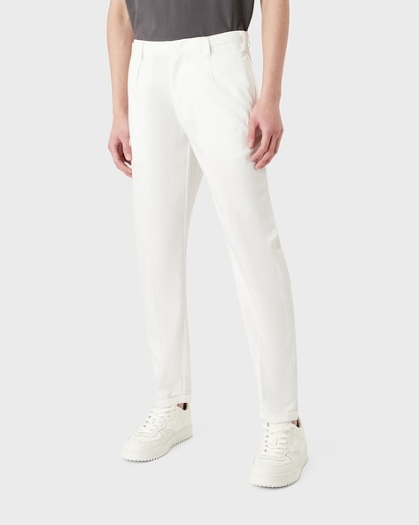 Cotton double-jersey trousers | GIORGIO ARMANI Man