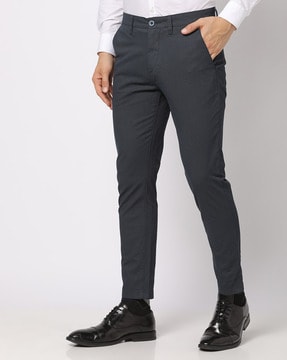 Skinny Fit Flat-Front Ankle Length Chinos