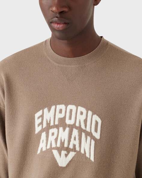 Emporio armani shop embossed logo sweatshirt