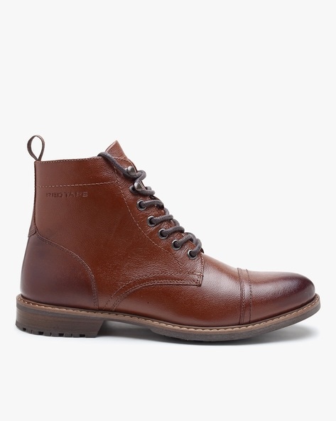mens brown lace up dress boots