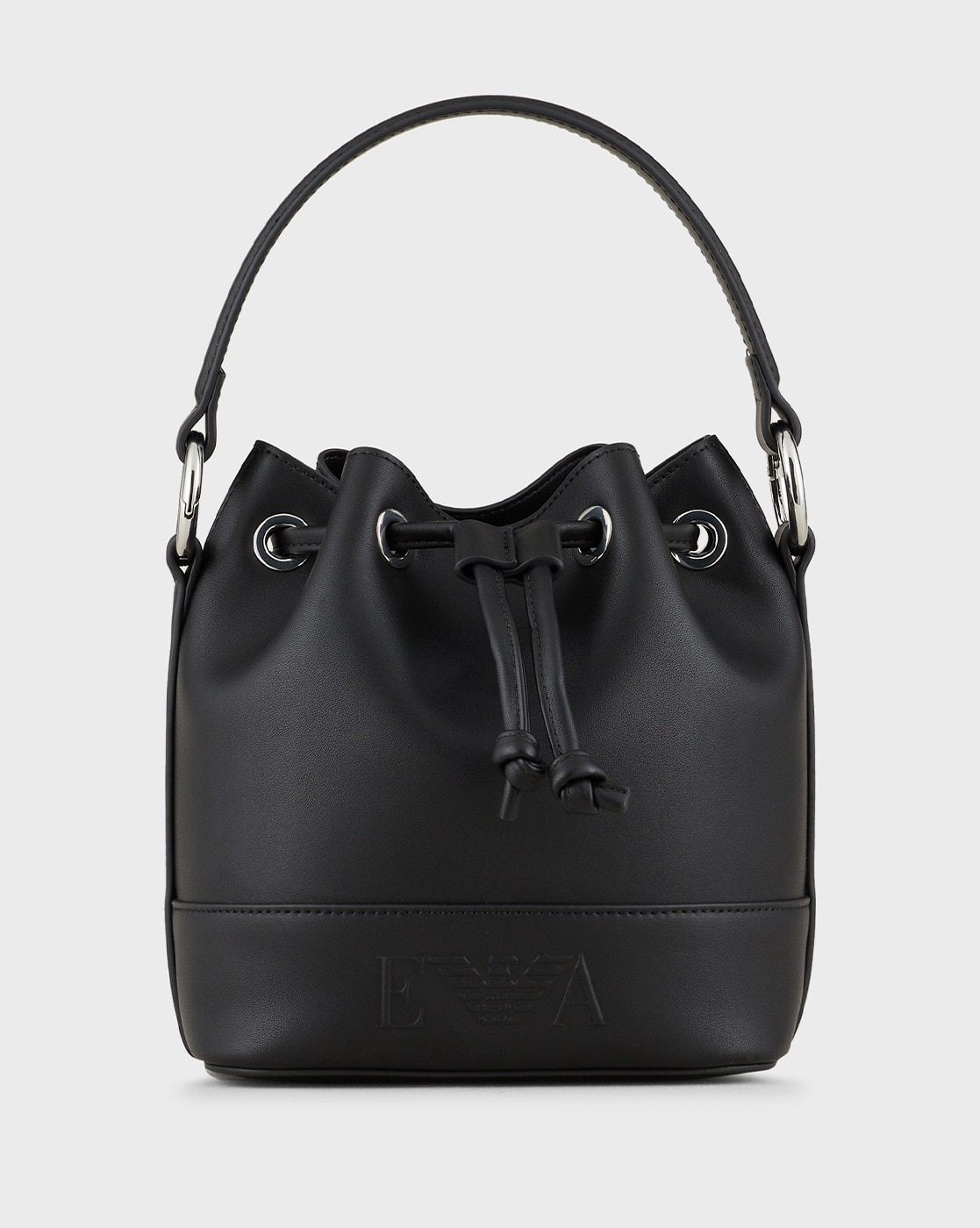 EMPORIO ARMANI Small Milly Bucket Bag with Logo Detail For Women (Black, OS)