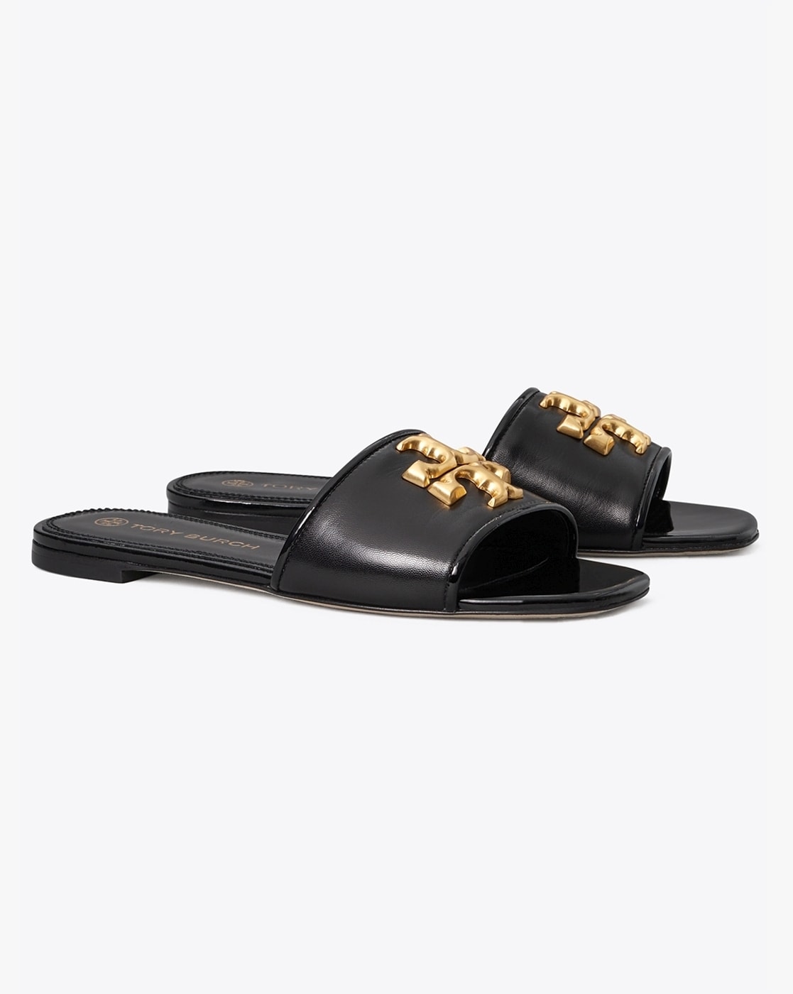 Buy Tory Burch Eleanor Slides with Logo Accent, Cream Color Women