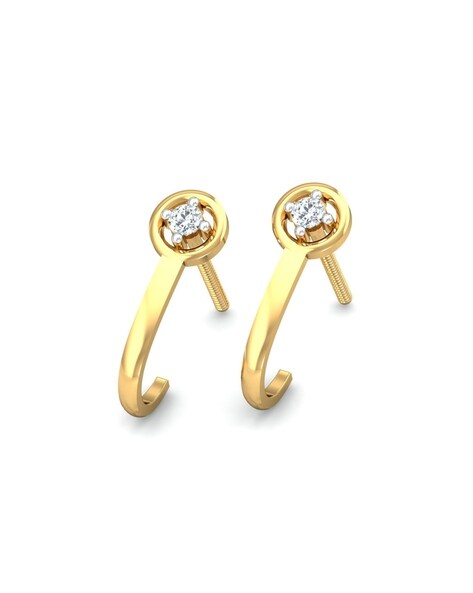 1gram gold J type earring for women ad girl collection