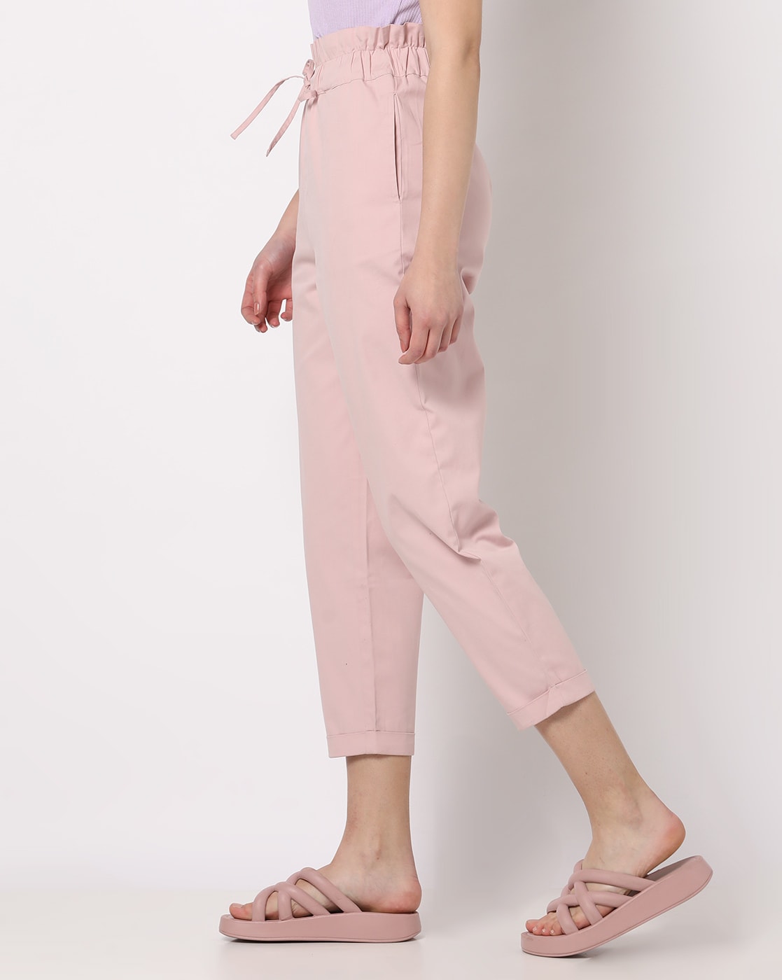 Buy Cover Story Pink Regular Fit Trousers for Women Online  Tata CLiQ