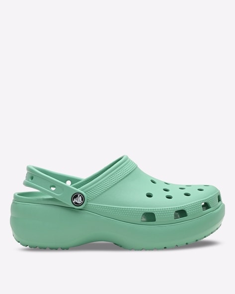 Platform crocs lime green hot sale