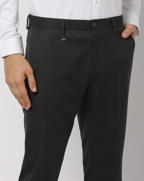 Buy Black Coffee Charcoal Grey Sharp Fit Formal Trousers - Trousers for Men  1847798 | Myntra