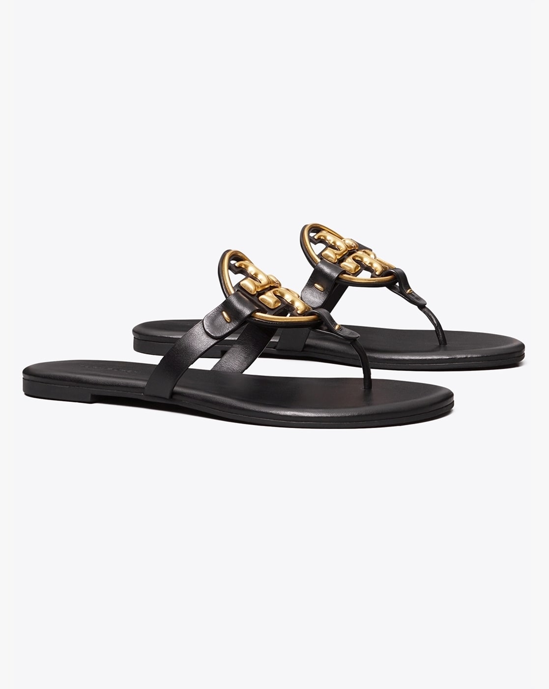 Black tory burch online sandals sale