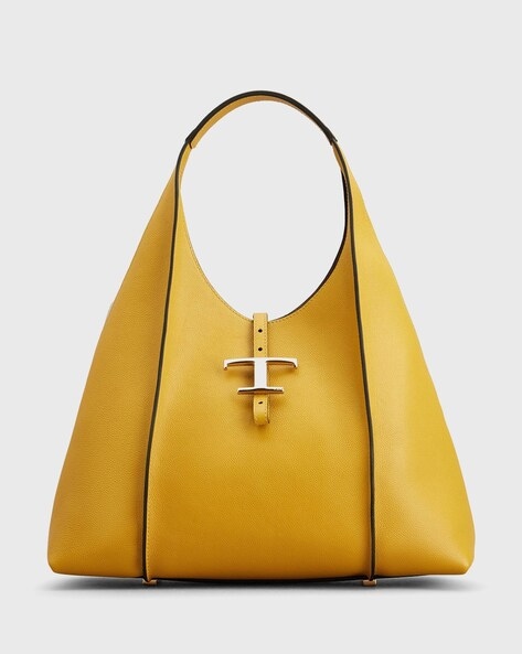Tod's yellow Leather Mini Boston Bag
