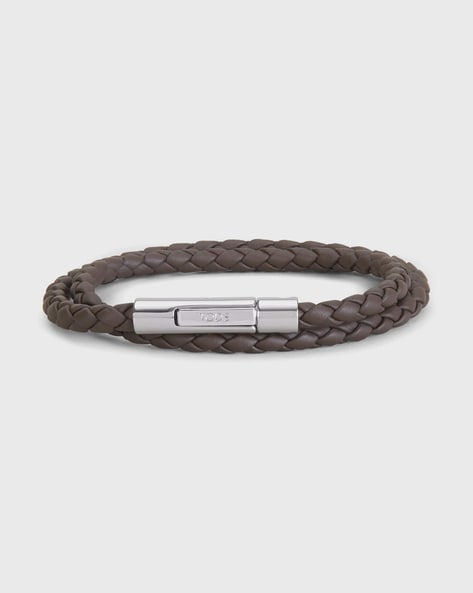 Mens Leather Bracelet With Rose Gold Magnetic Slide Lock Clasp, Mens  Bracelet, Braided Bolo Leather, Gifts Under 20 CS-127 - Etsy UK