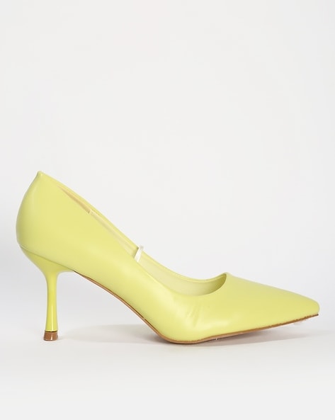 Gomelly High Heels for Women Pointed Toe Dress Shoes Stiletto Heels Party Pumps  Yellow 9 - Walmart.com