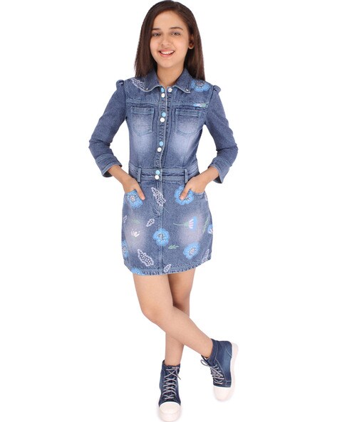 Printed 2024 denim frocks