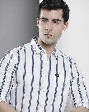 the indian garage co Striped Shirt with Patch Pocket-picture-51