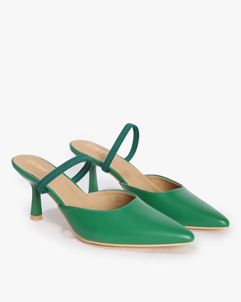 Buy Smart & Sleek Women & Girls Casual Comfortable Solid Block Heeled Pumps  (Color-Neon Green, Size-3) at Amazon.in
