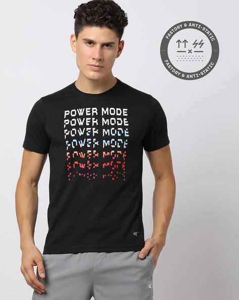 PERFORMAX Regular Fit Typographic Print Crew-Neck T-Shirt