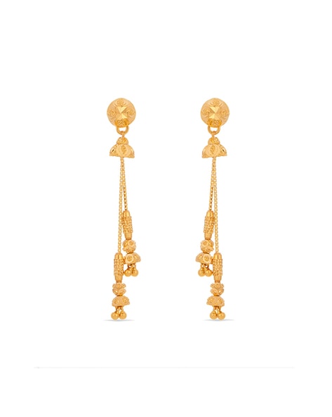 Reliance Jewels - Be the essence of confidence with these lustrous earrings  from our #AabharCollection collection! These gorgeous pair of exquisitely  crafted dangler earrings are crafted in 18KT gold and embellished with