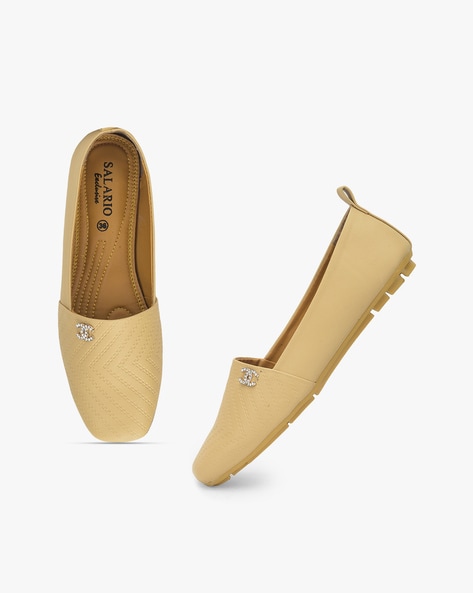 Ladies yellow hot sale flat shoes