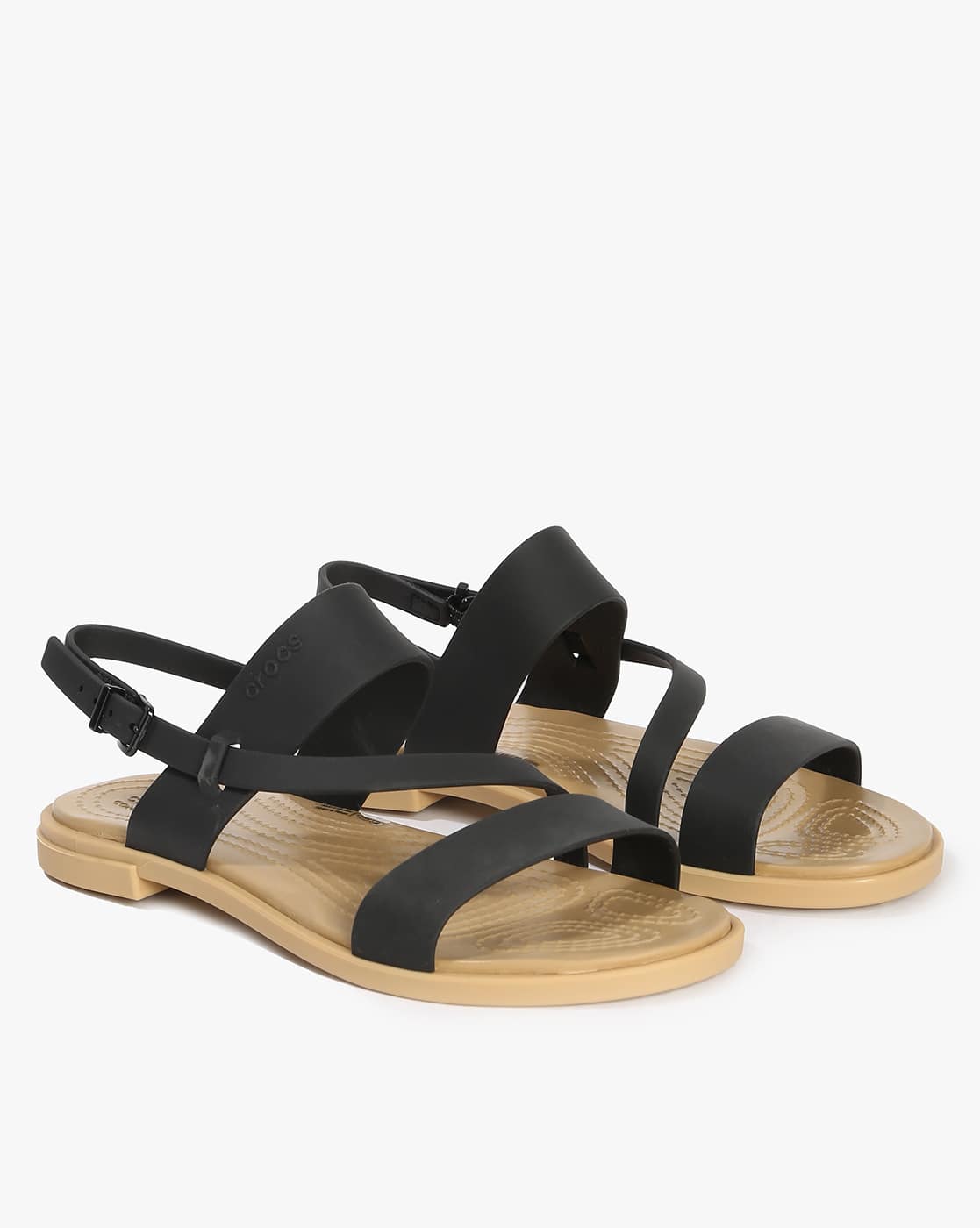 Buy Black Flat Sandals for Women by CROCS Online | Ajio.com