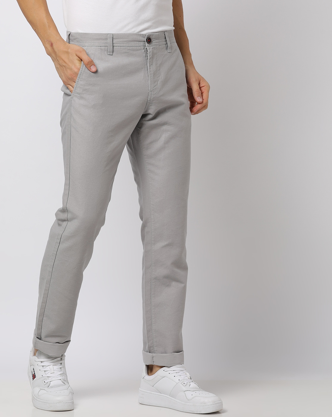 Grey Tapered Trousers Various Sizes  Celio