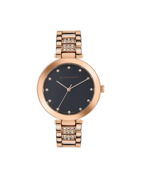 Giordano A2037-44 Eleganza Analogue Watch with Crystal Studded Strap