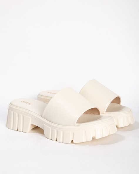 Share 72+ white slide sandals with heels best - dedaotaonec