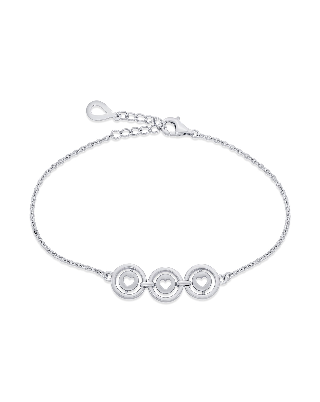 Buy GIVA 925 Sterling Silver Heartlock Bracelet Online At Best Price   Tata CLiQ