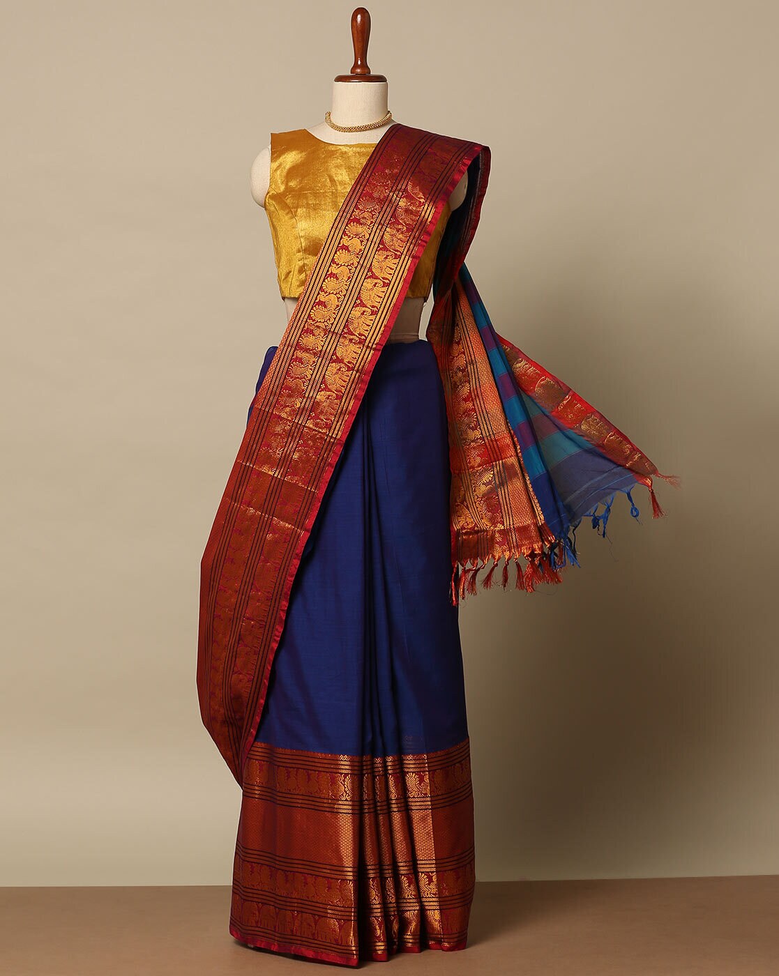 Buy Blue Sarees for Women by Indie Picks Online | Ajio.com