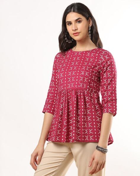 Buy Pink Shirts, Tops & Tunic for Women by Svrnaa Online | Ajio.com