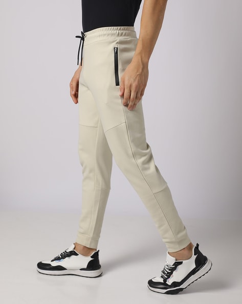 Unisex Moon Printed Track Pants - Light Grey — Isha Life SG