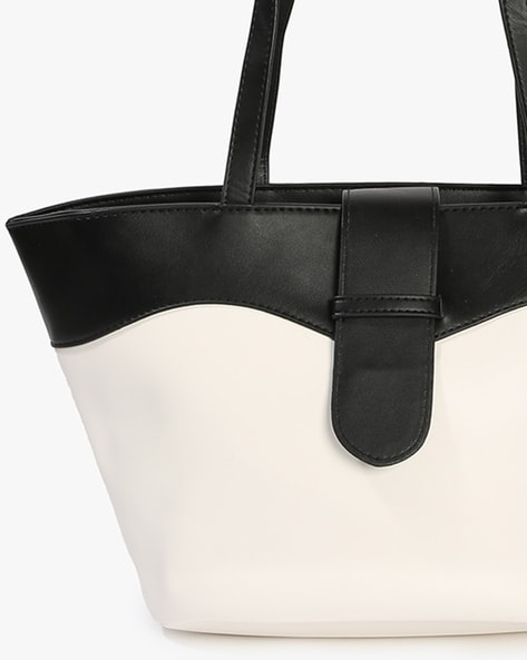 Wknd Colourblock Tote Bag For Women (Black, OS)