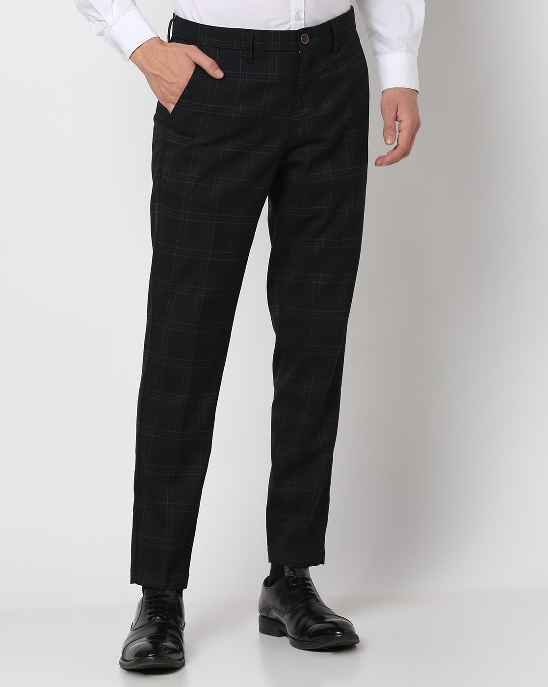 Buy INSPIRE CLOTHING INSPIRATION Men Checked Slim Fit Formal Trouser - Black  Online at Low Prices in India - Paytmmall.com