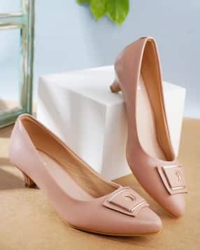 Pointed-Toe Kitten Heels with Metal Accent-image-43