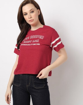 Lee cooper red t hot sale shirt