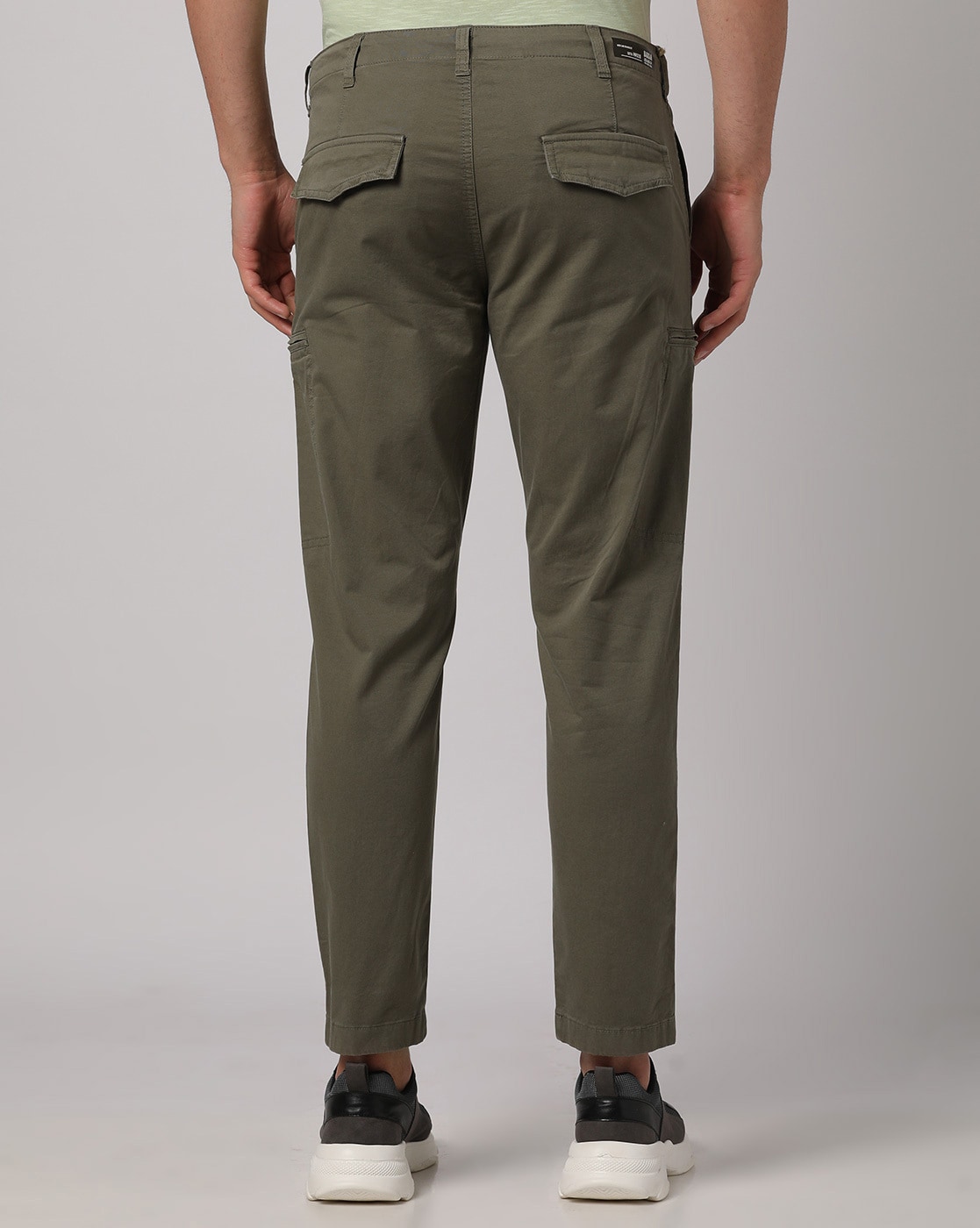 Buy tbase mens Clay Cotton Solid Cargo Pant for Men online India