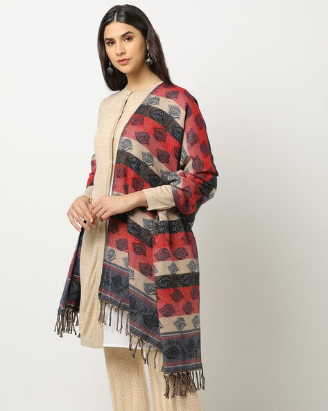 Jacquard Knit Winter Shawl Price in India