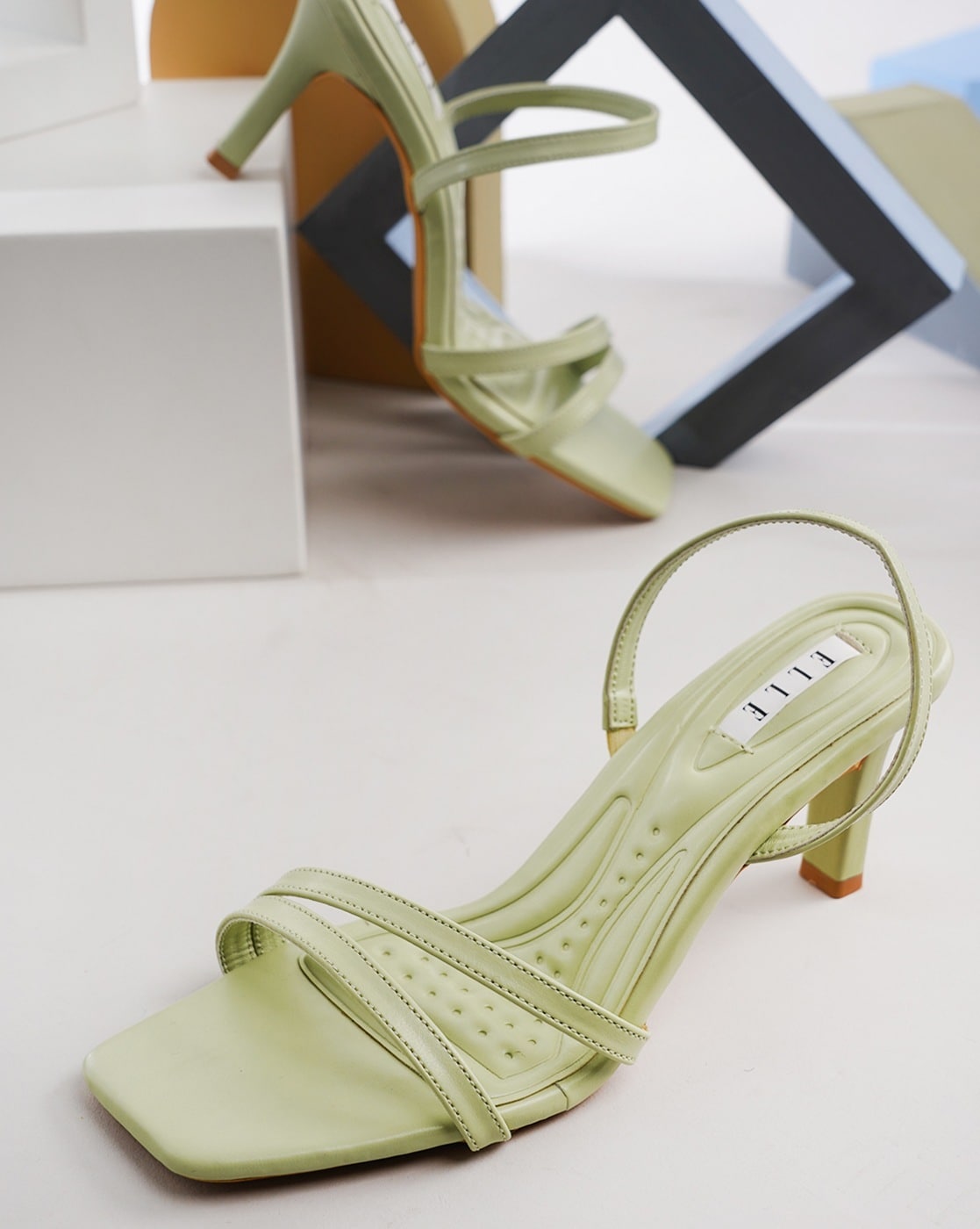 Light green block discount heels